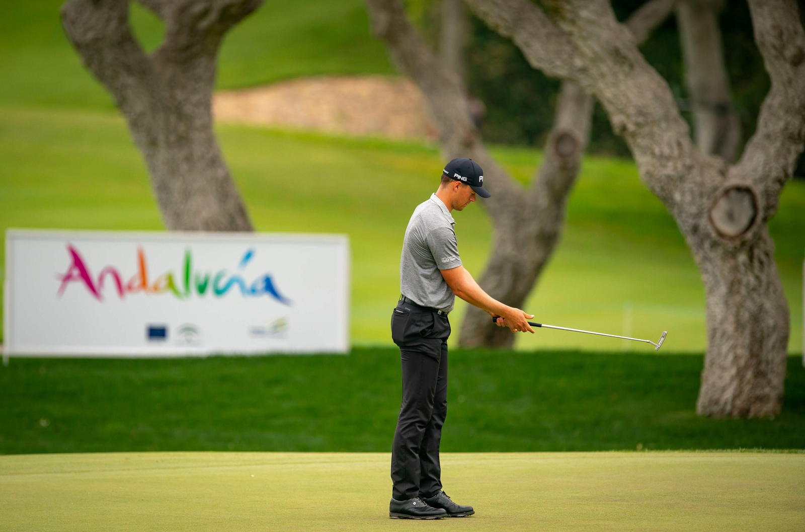 Victor Perez durante su recorrido del jueves en Valderrama