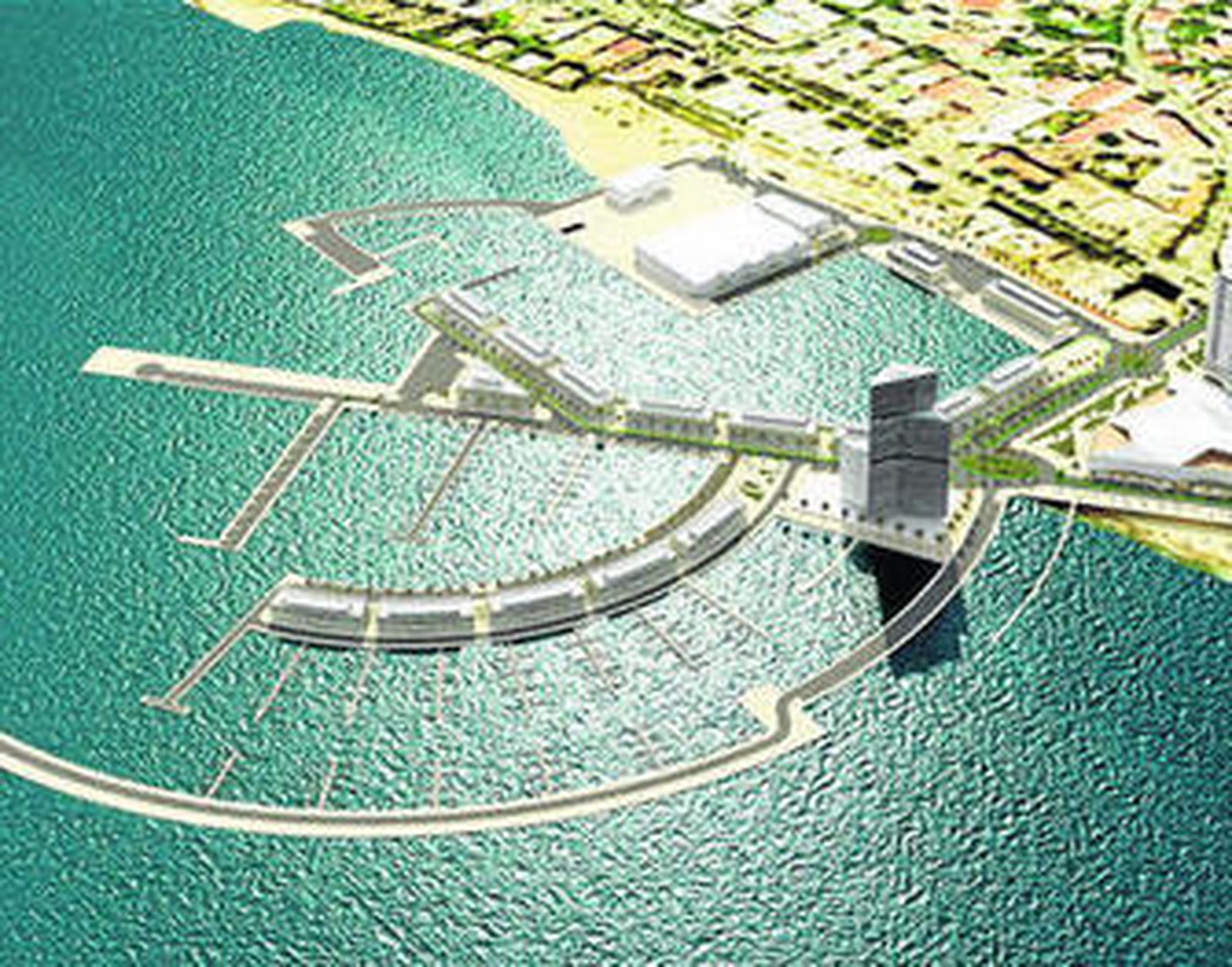 Diseño de la ampliación del puerto de la Bajadilla, en Marbella.