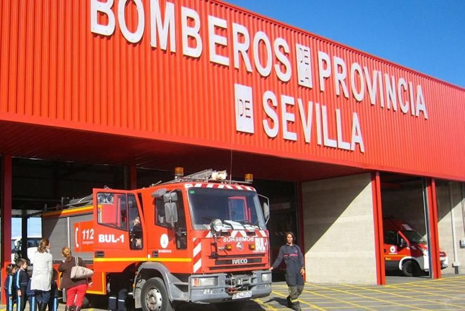 El parque de bomberos de la Diputación de Sevilla.