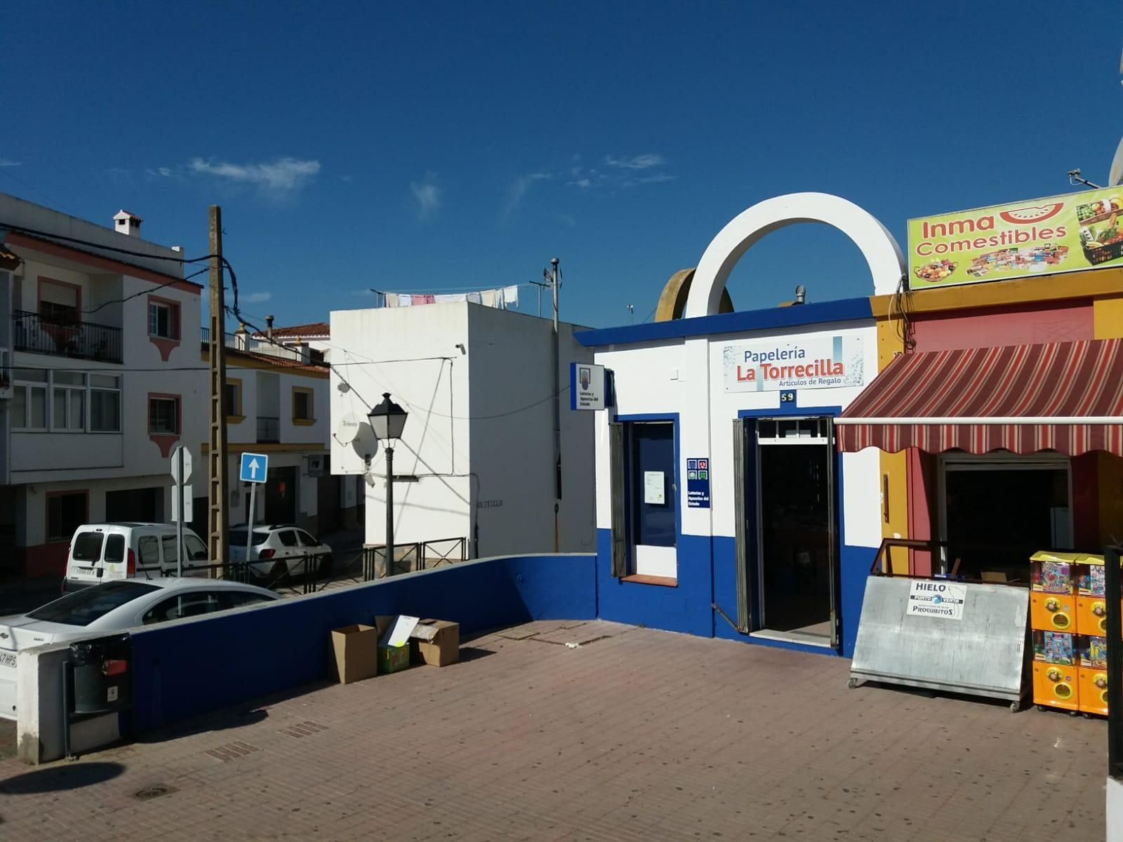 La papelería La Torrecilla, donde se ha vendido el primer premio de la Lotería Nacional.