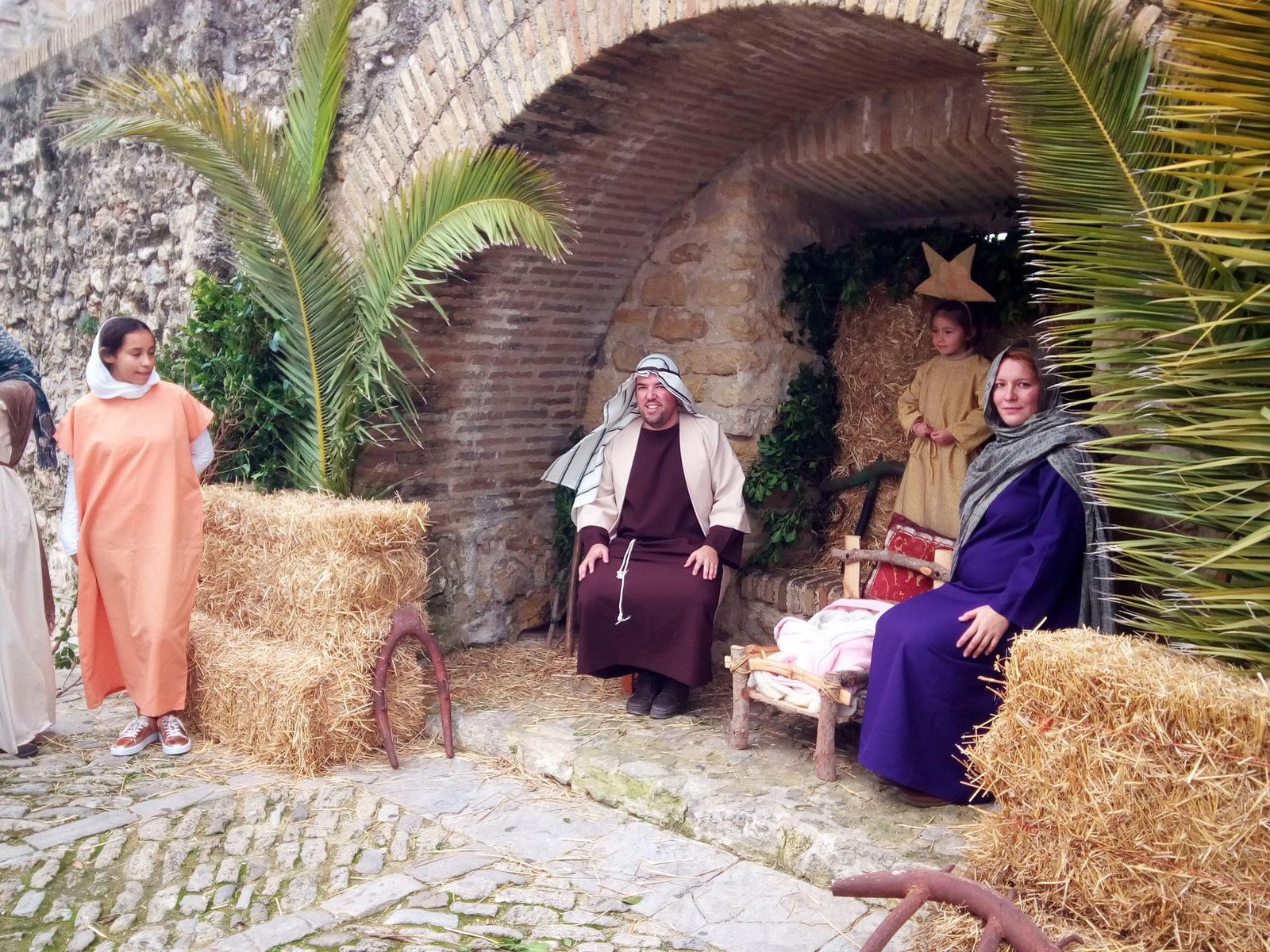 El nacimiento este año se ubicó en el recinto amurallado de La Segur de Vejer.