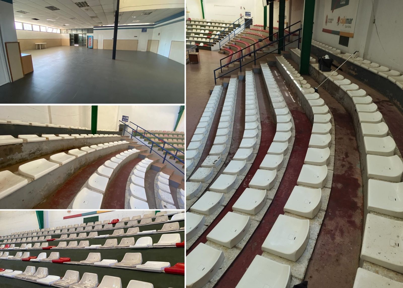 Chapa y pintura exprés para cambiar la imagen del pabellón deportivo Rafael Florido