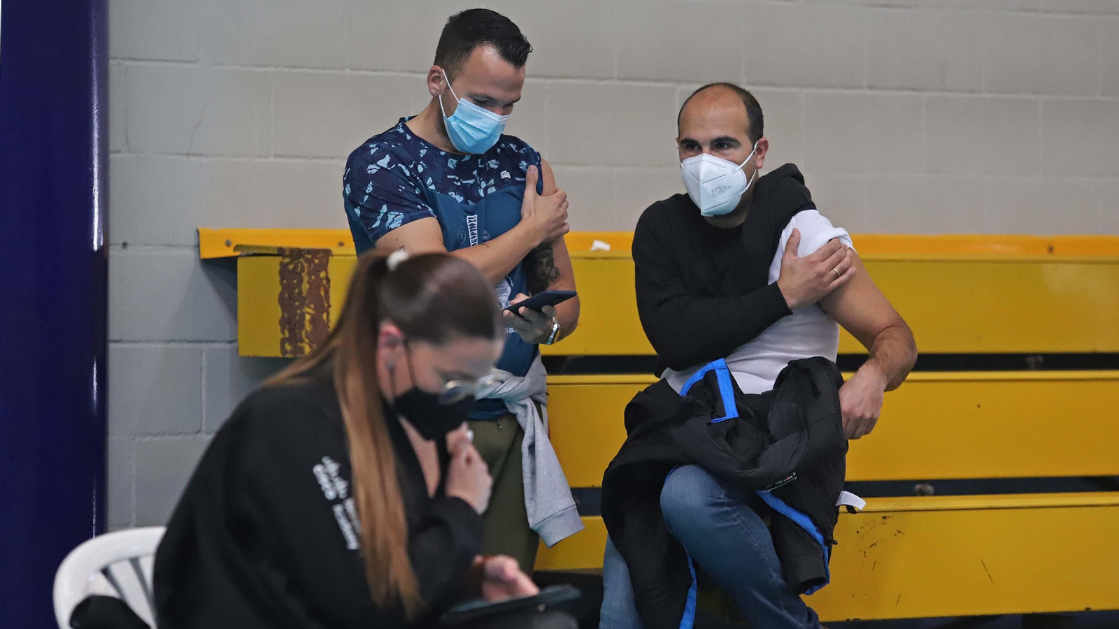 Vacunación de profesores en Algeciras