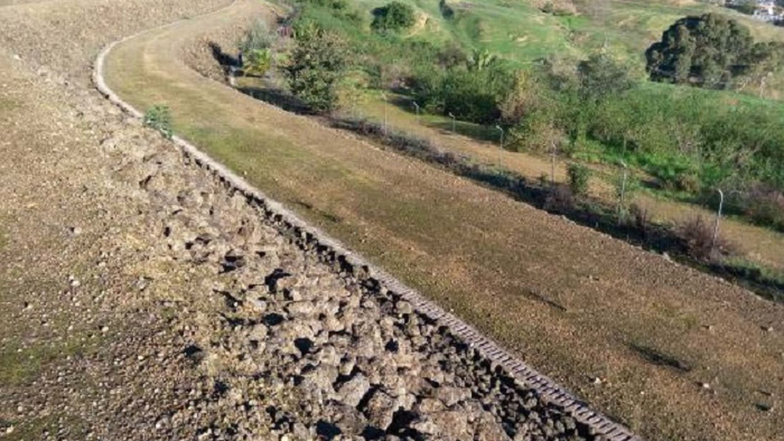 Visión general de los bancales del Arboreto.