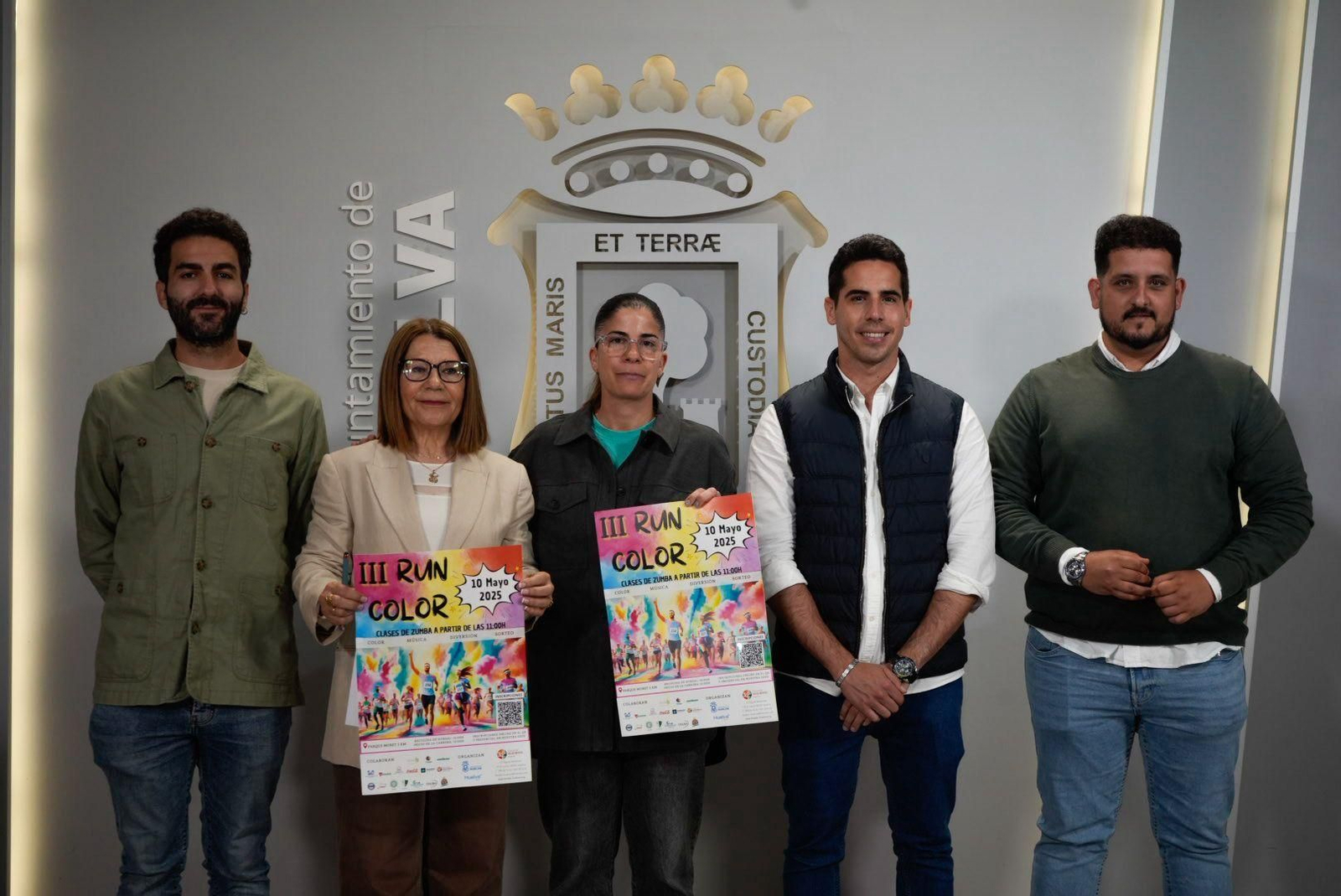 Presentación de la III Run Color en el Ayuntamiento de Huelva.