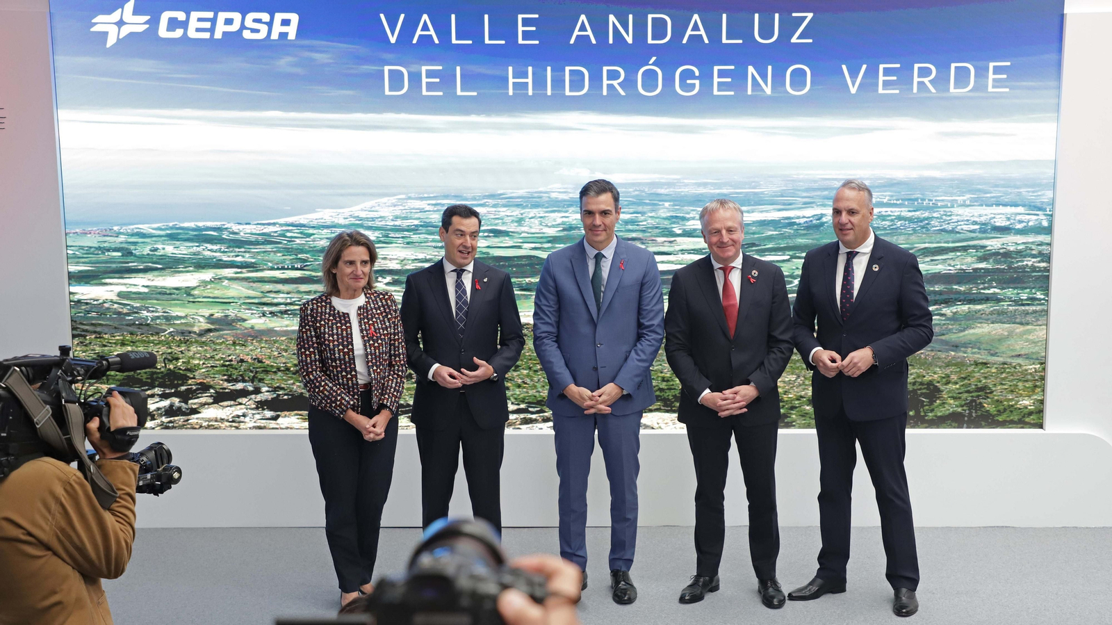 Fotos de la presentación del proyecto Valle andaluz de hidrógeno verde de Cepsa