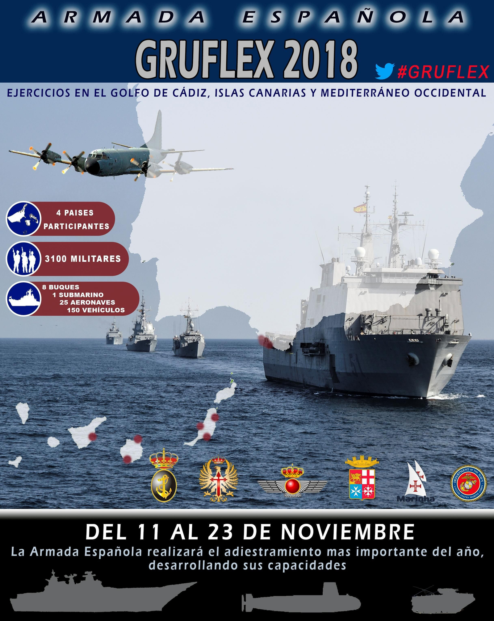 El cartel del ejercicio Gruflex-18