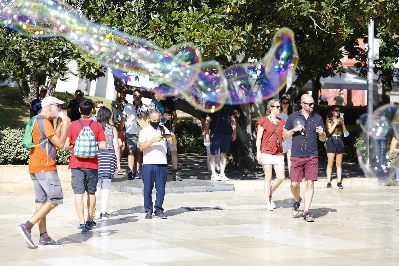 Turistas en el centro de Málaga, hace unos días.