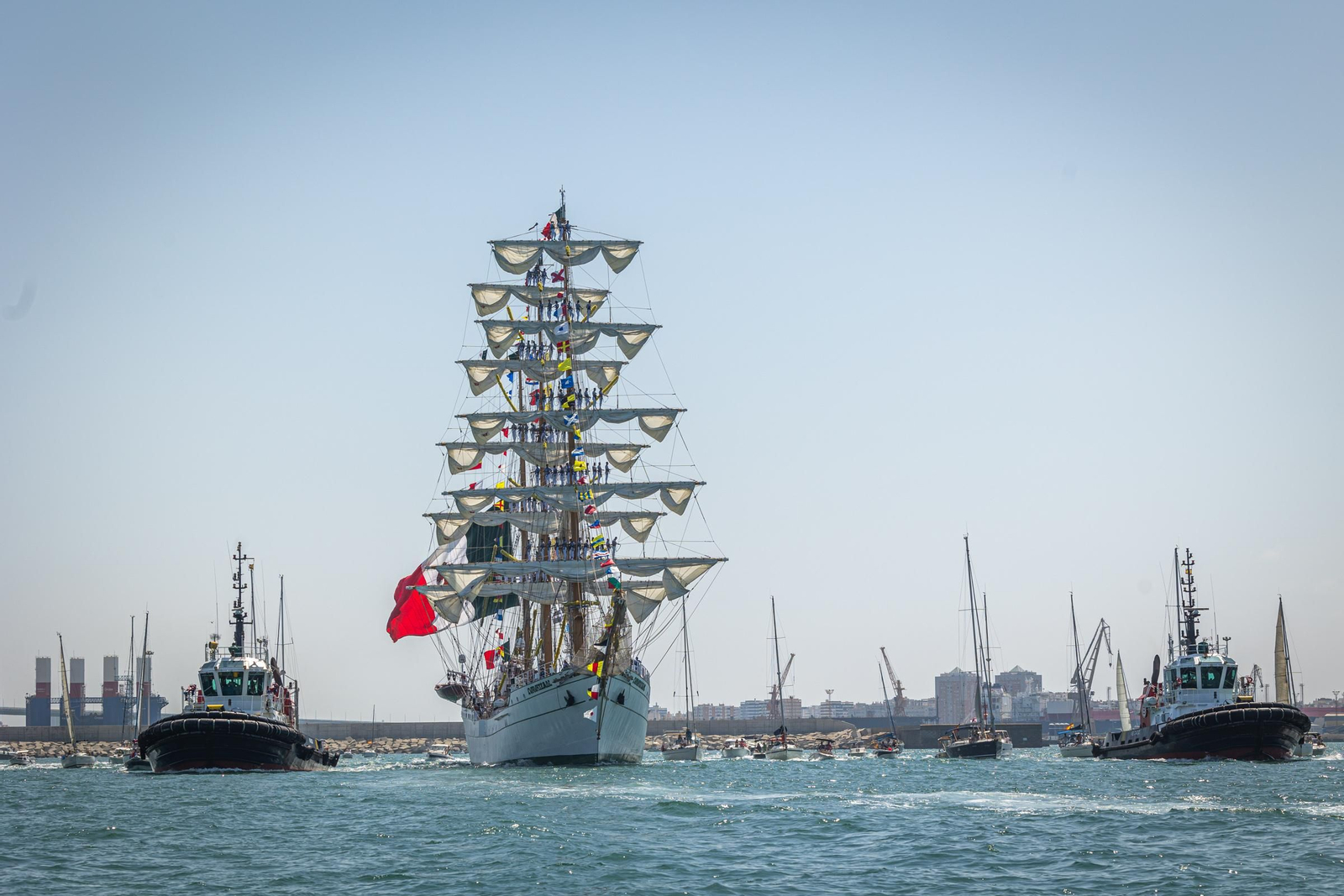 Imágenes de la parada naval desde el mar