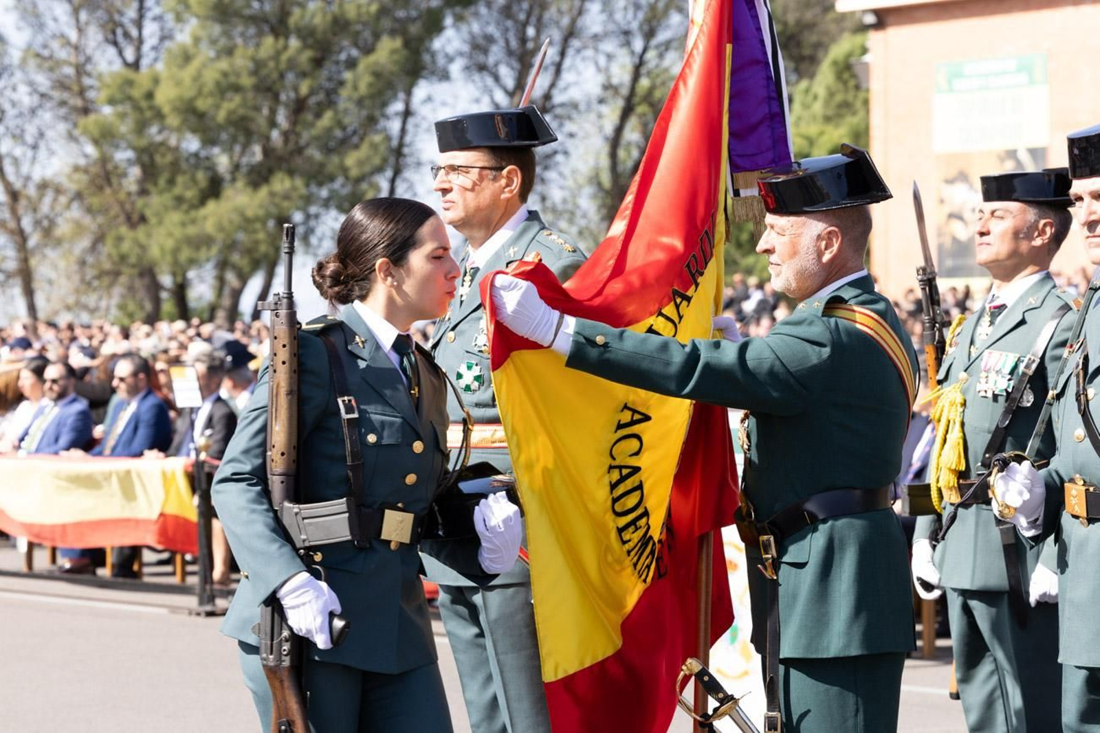 Acto de jura de bandera de la 130ª promoción de guardias civiles de la Academia de Baeza