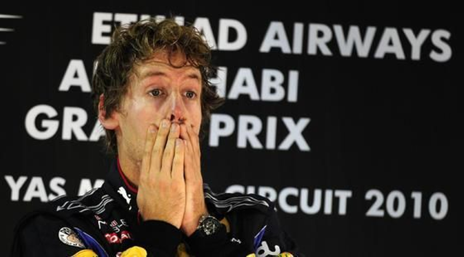 Sebastian Vettel celebra en Abu Dhabi su título mundial.

Foto: AFP Photo