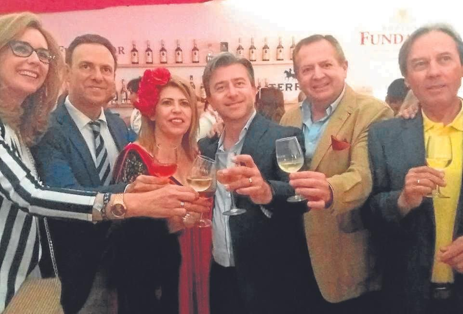 Mamen Sánchez, el alcalde de El Puerto, David de la Encina, Mª Eugenia Herrera, Joan Cortés, director de Operaciones de Grupo Emperador Spain, Francisco Custodio y Andrés Murillo.