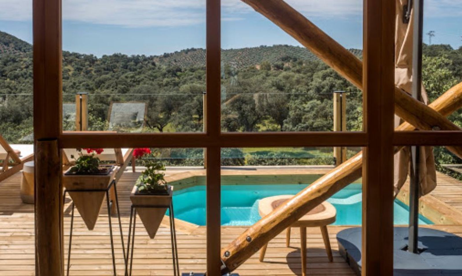 Una cabaña del Glamping La Dehesa.