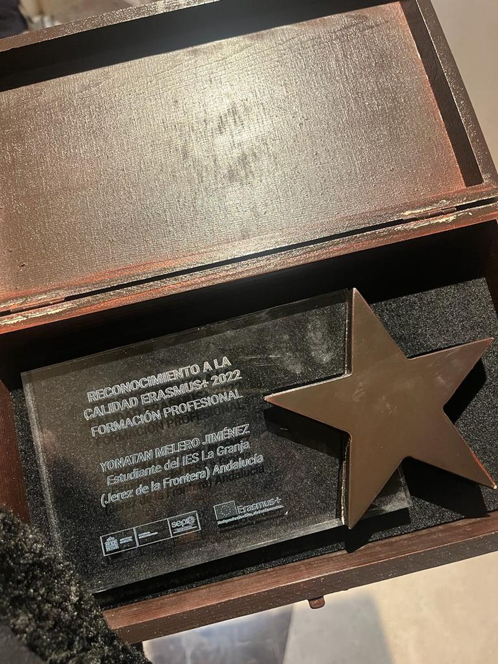 Galardón a Yonatan Melero.