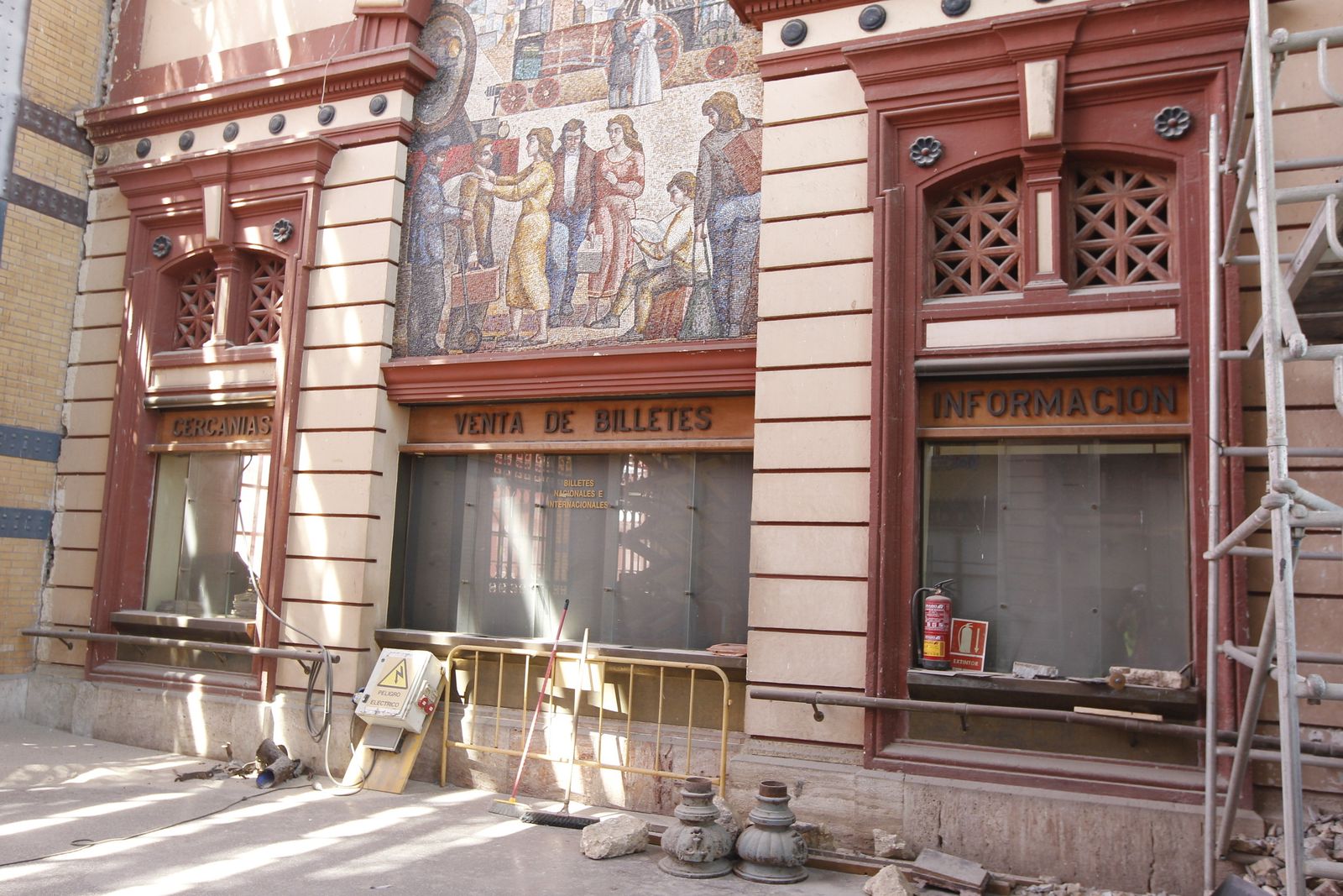 Las imágenes de las obras de la antigua estación de ferrocarril de Almería