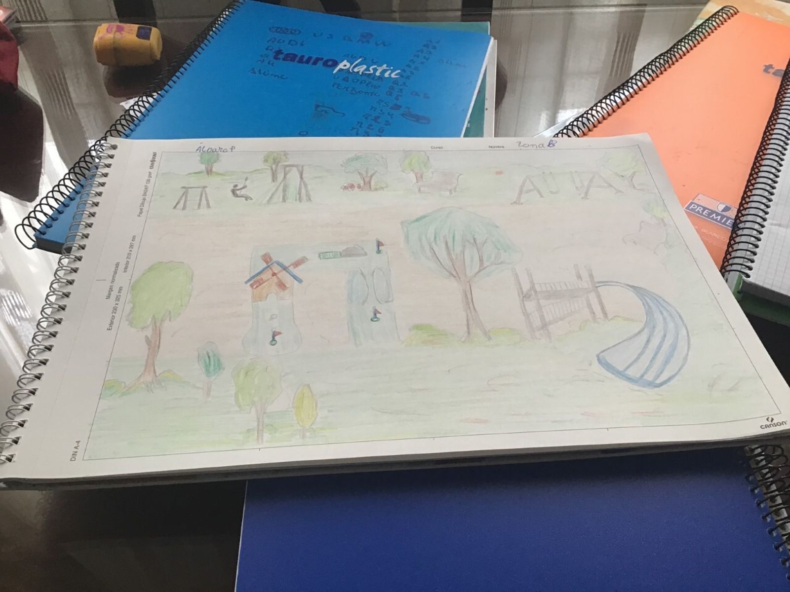 Así imaginan los niños de Montilla el futuro parque Tierno Galván, 'la pradera'