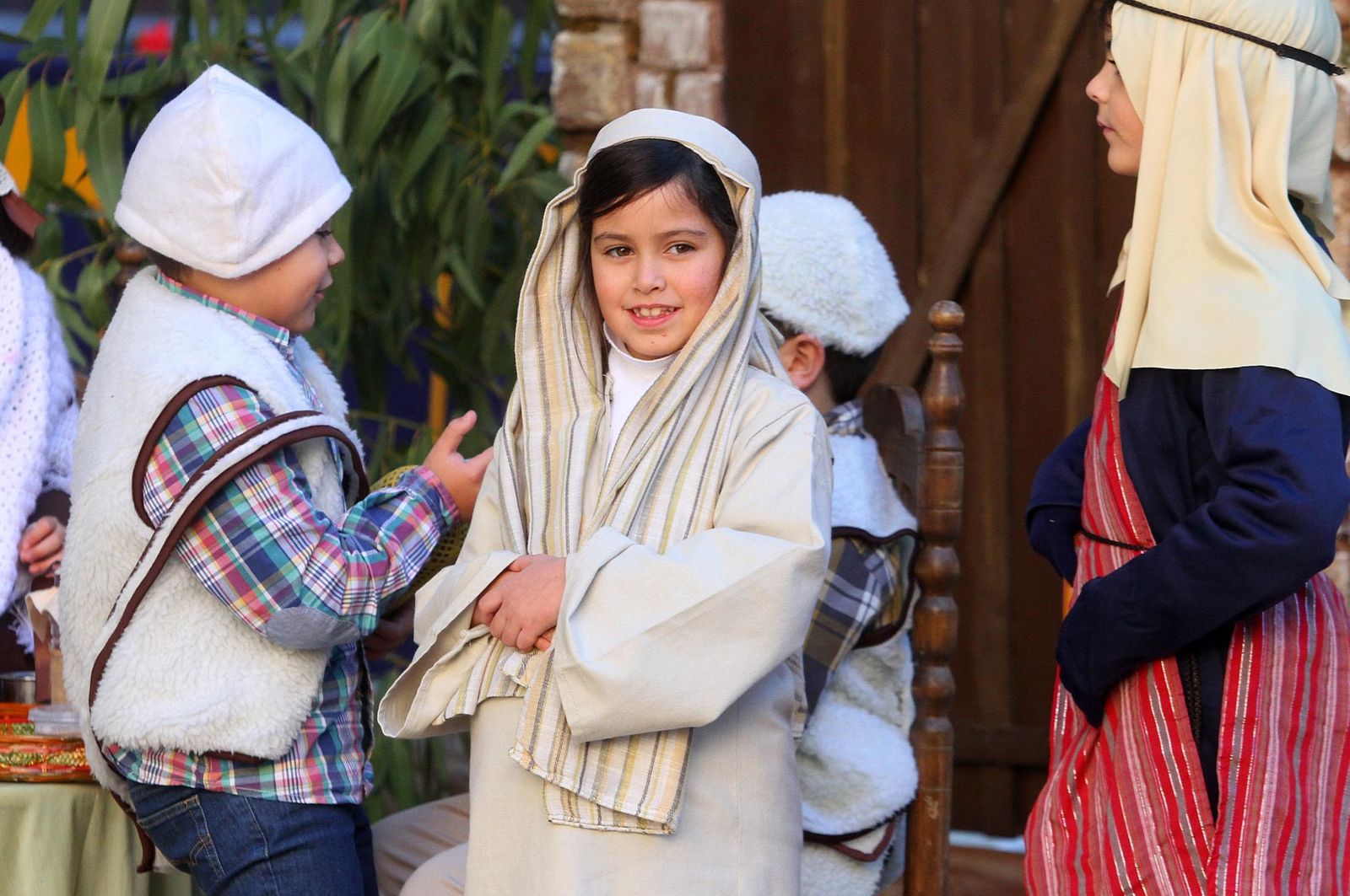 Imágenes del Belén viviente del Colegio María Inmaculada.