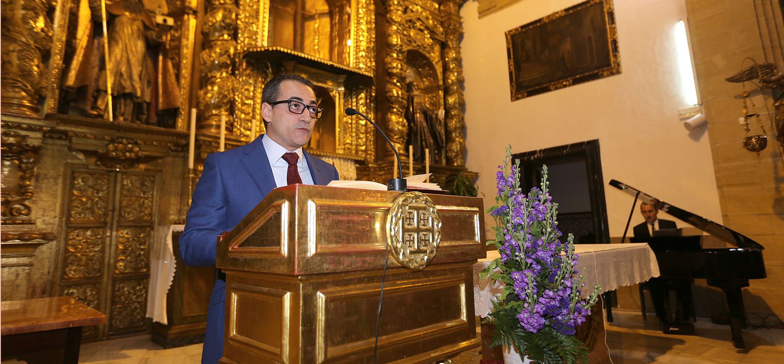 Francisco José Salado, durante el Pregón al Costalero protagonizado por él en 2017.