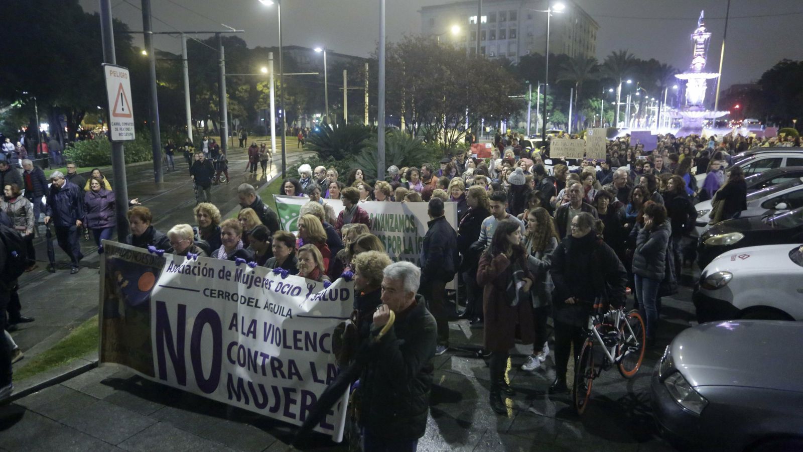 Manifestación feminista contra la violencia de género.
