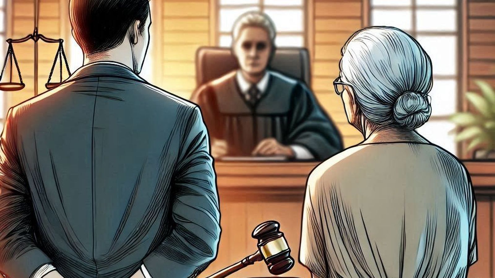 Un hombre comparece ante el juez.