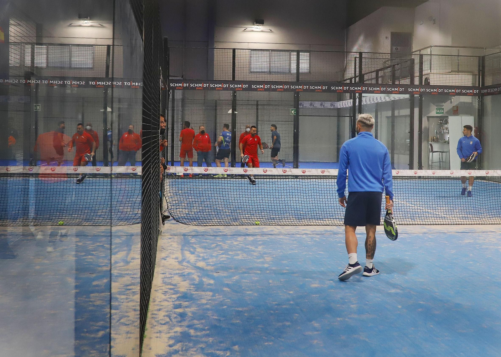 Imágenes del entrenamiento del Xerez CD en Pádel Extreme