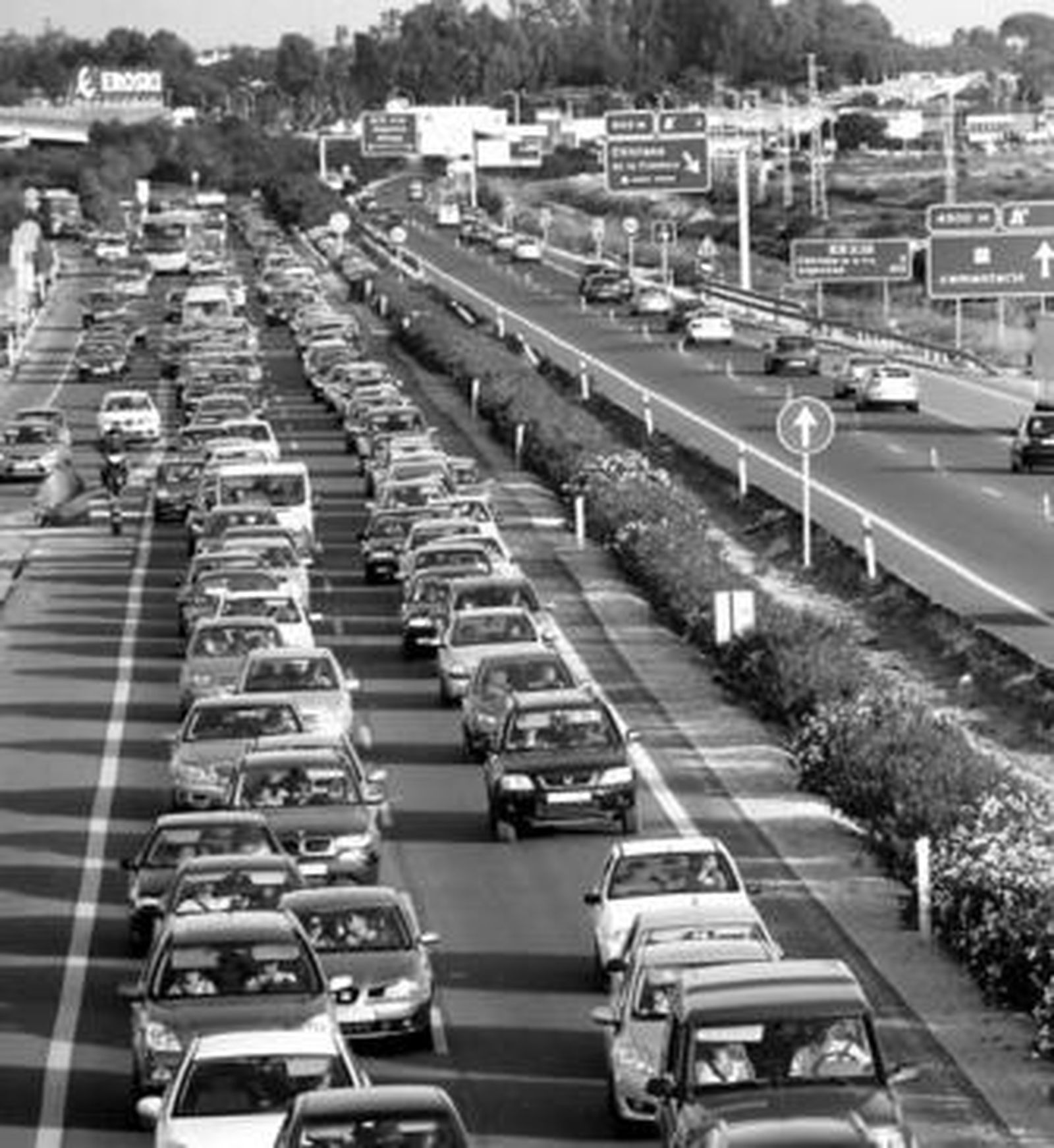 La salida norte de Chiclana hacia la A-48 es la más conflictiva.