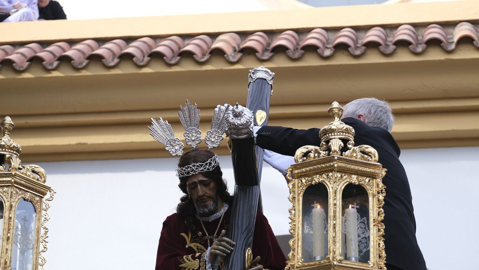 La procesión del Encuentro por las calles de Almería, en imágenes