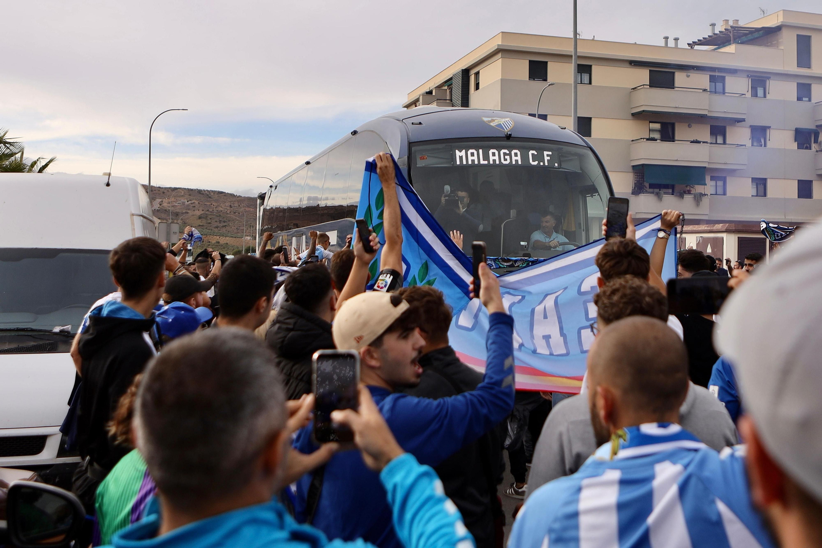El recibimiento al Málaga CF en El Maulí