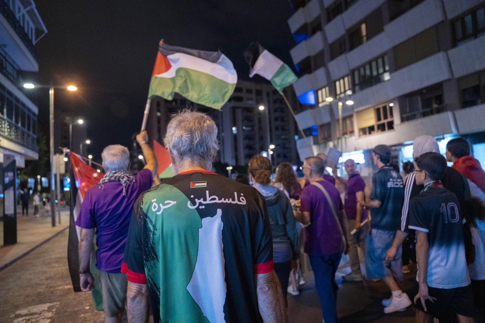 La Plataforma Almería por Palestina se manifiesta por la situación en Gaza, en imágenes