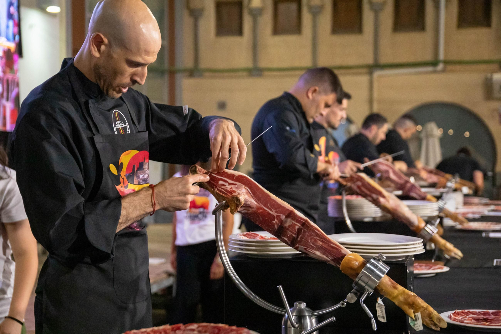 Concurso de cortadores de jamón en Serón, en imágenes