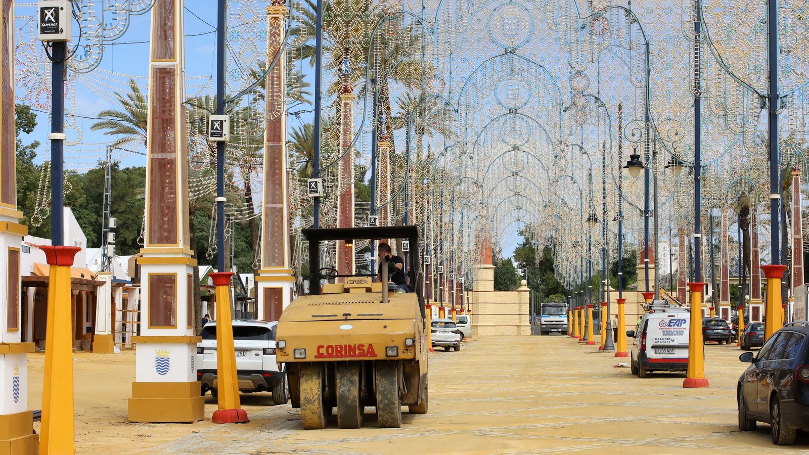 Preparativos en la Feria del Caballo 2024 de Jerez