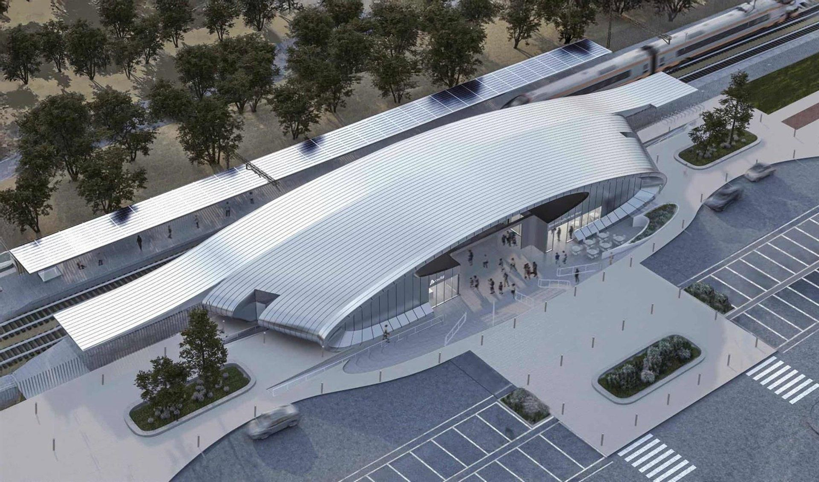 Recreación de la estación de Cercanías de Casilla de los Pinos