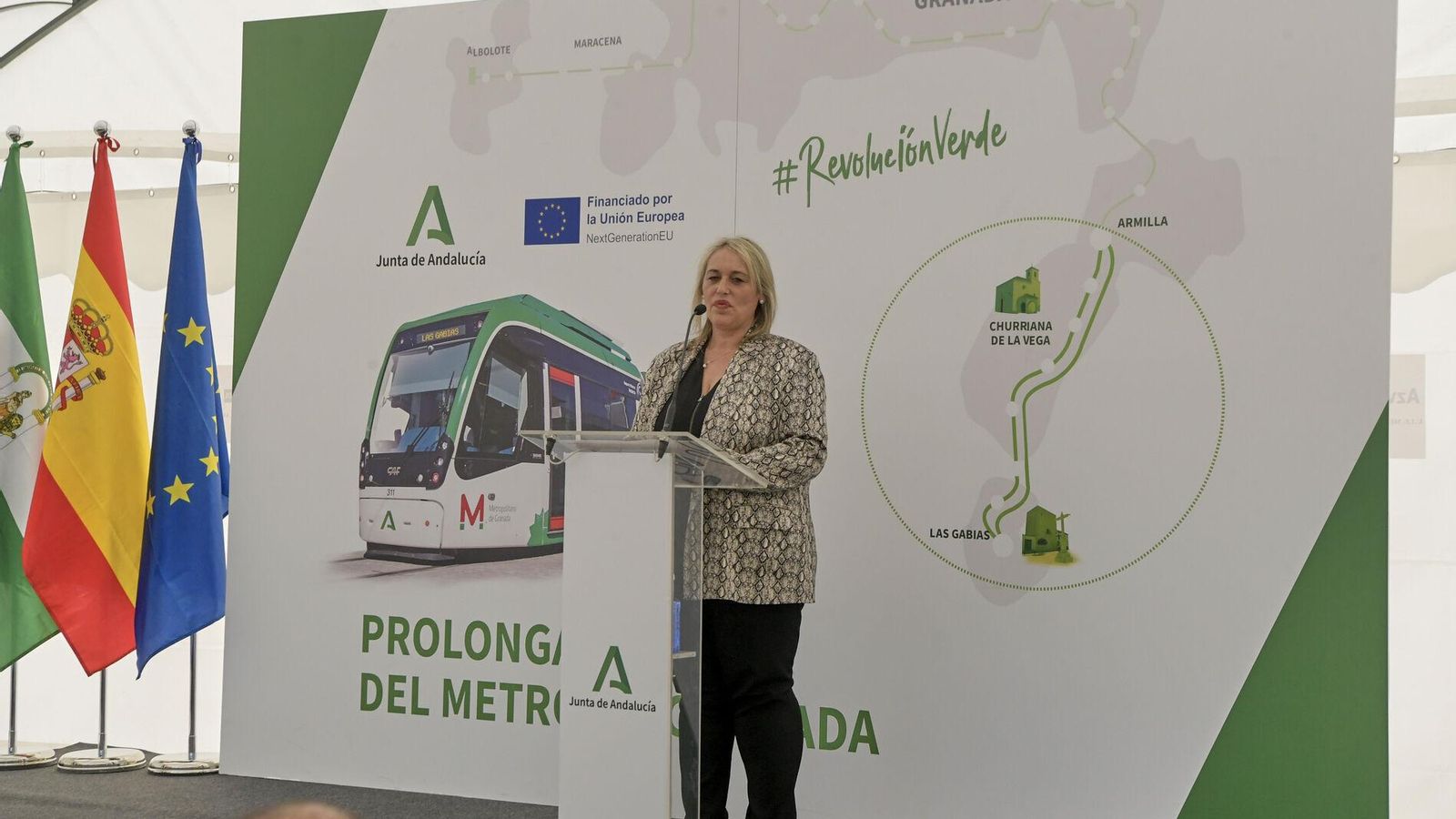 La alcaldesa de Las Gabias ha comenzado el acto con unas palabras