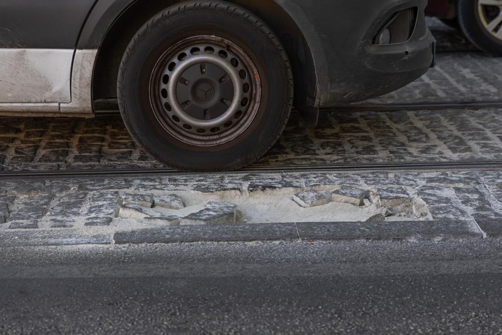 Así se encuentra el trazado del tranvía de Jaén