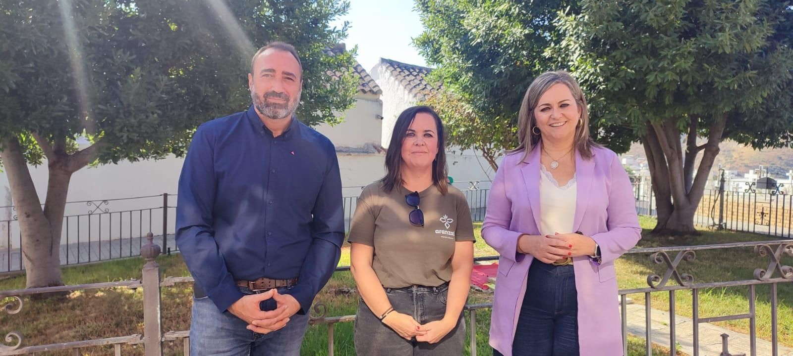 David Bazuelo, Carmen Jiménez y María Jesús Serrano.