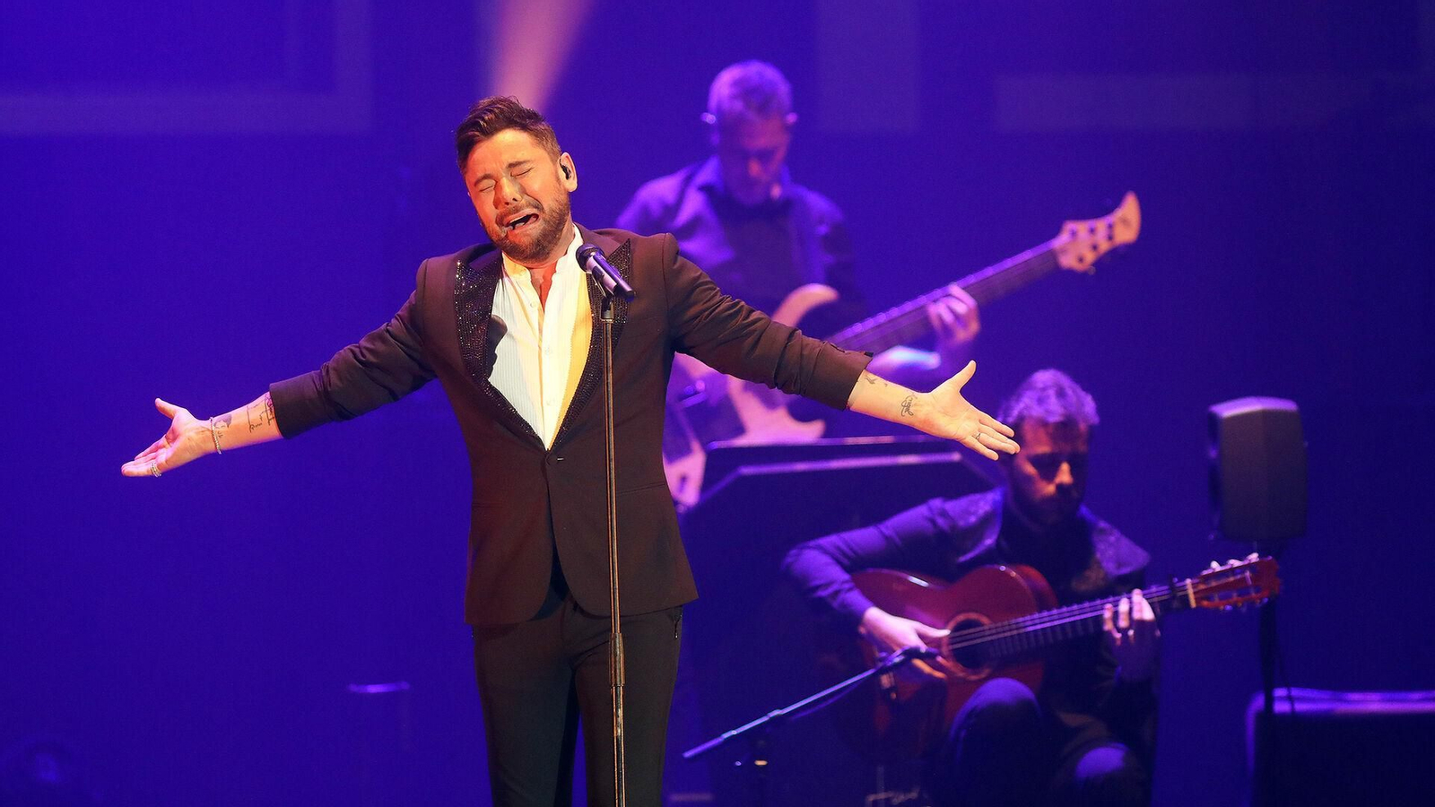 Miguel Poveda, este viernes en la Plaza de Toros Miguel Poveda en Jerez, en 2021.