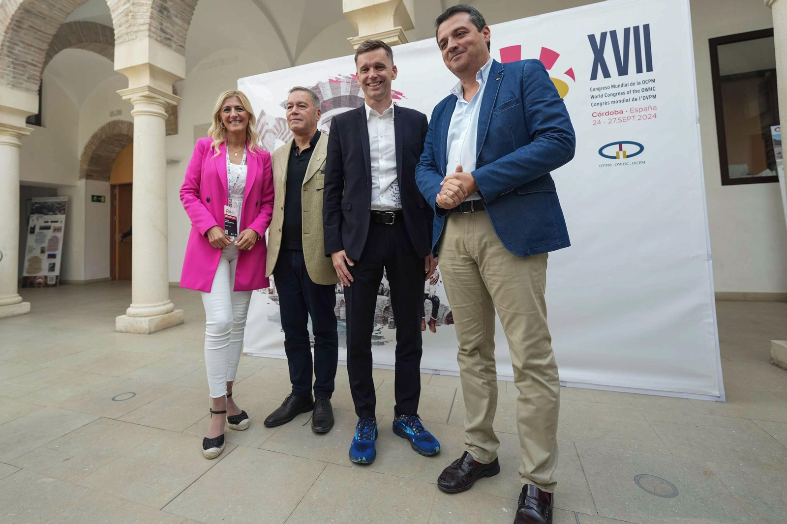 José María Bellido junto a Bruno Marchand en el XVII Congreso Mundial de la OCPM.