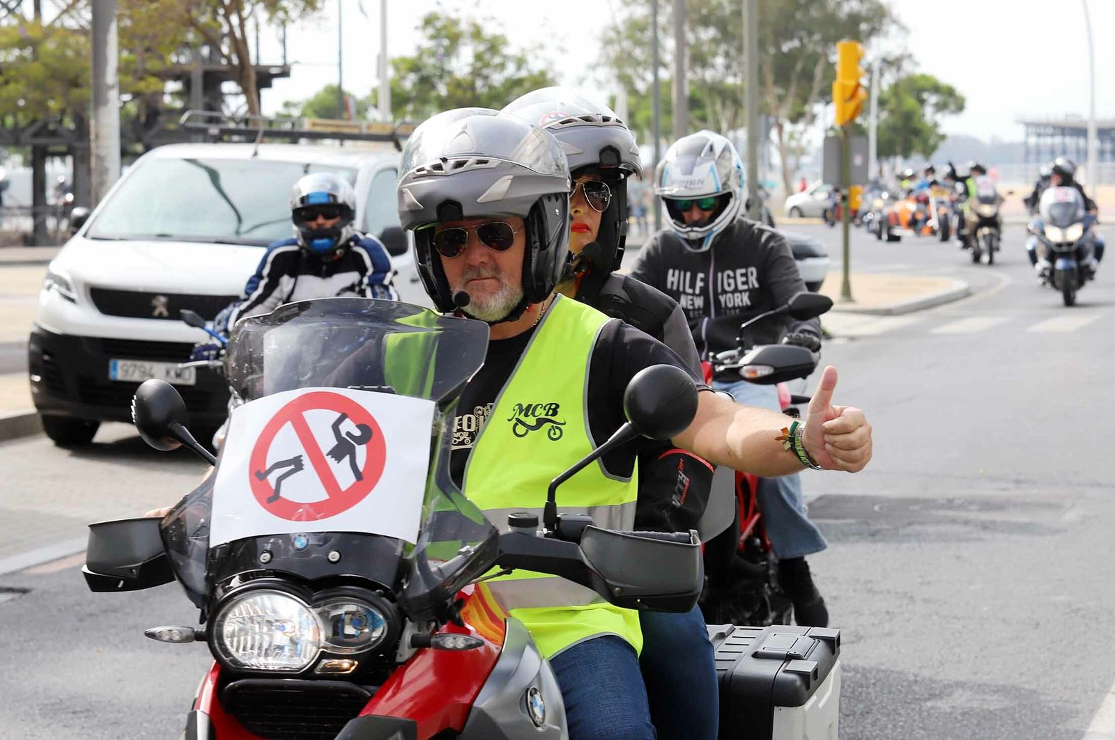 Imágenes de la concentración de motoristas por la seguridad