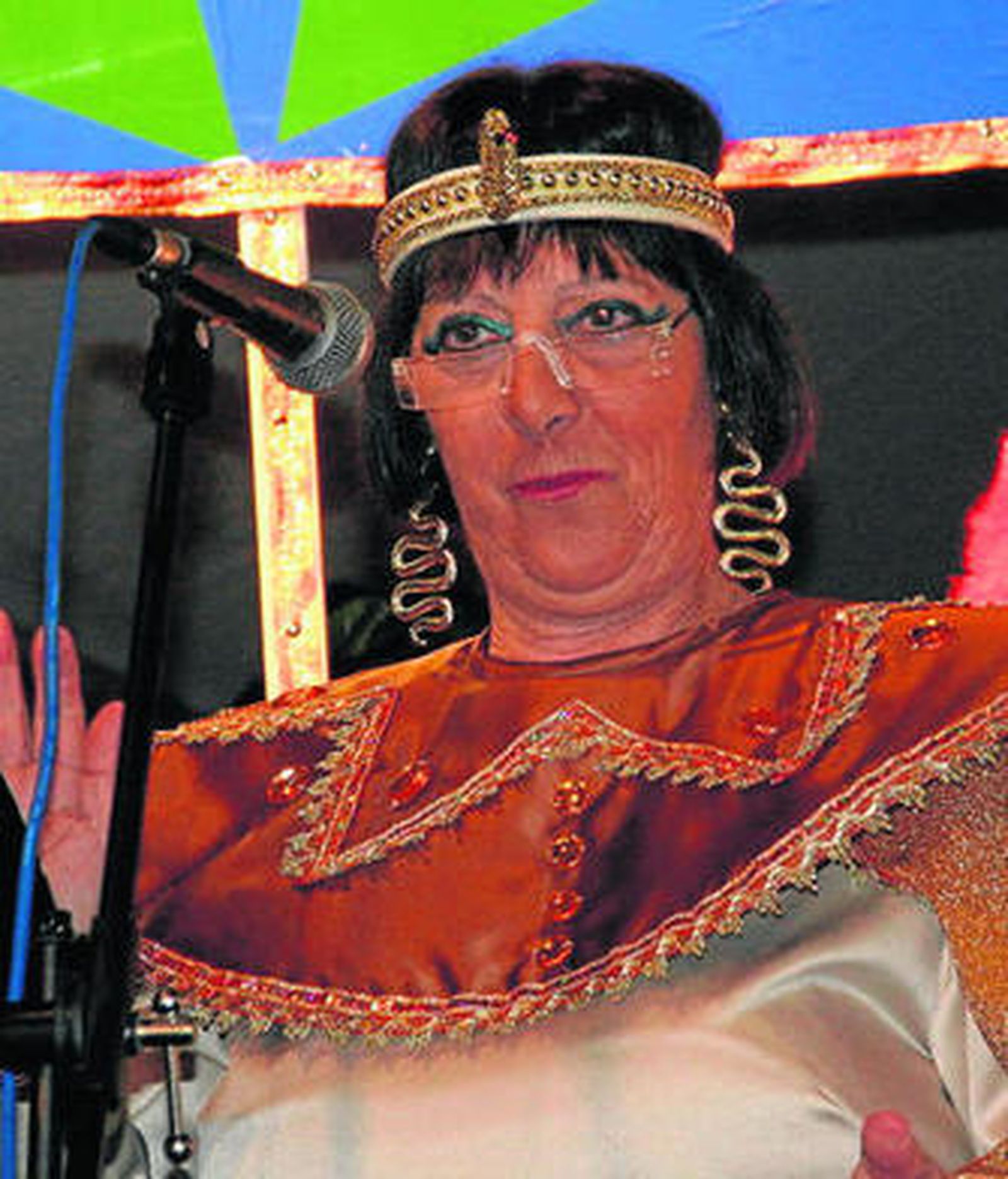 Mariluz López durante la lectura de su pregón.