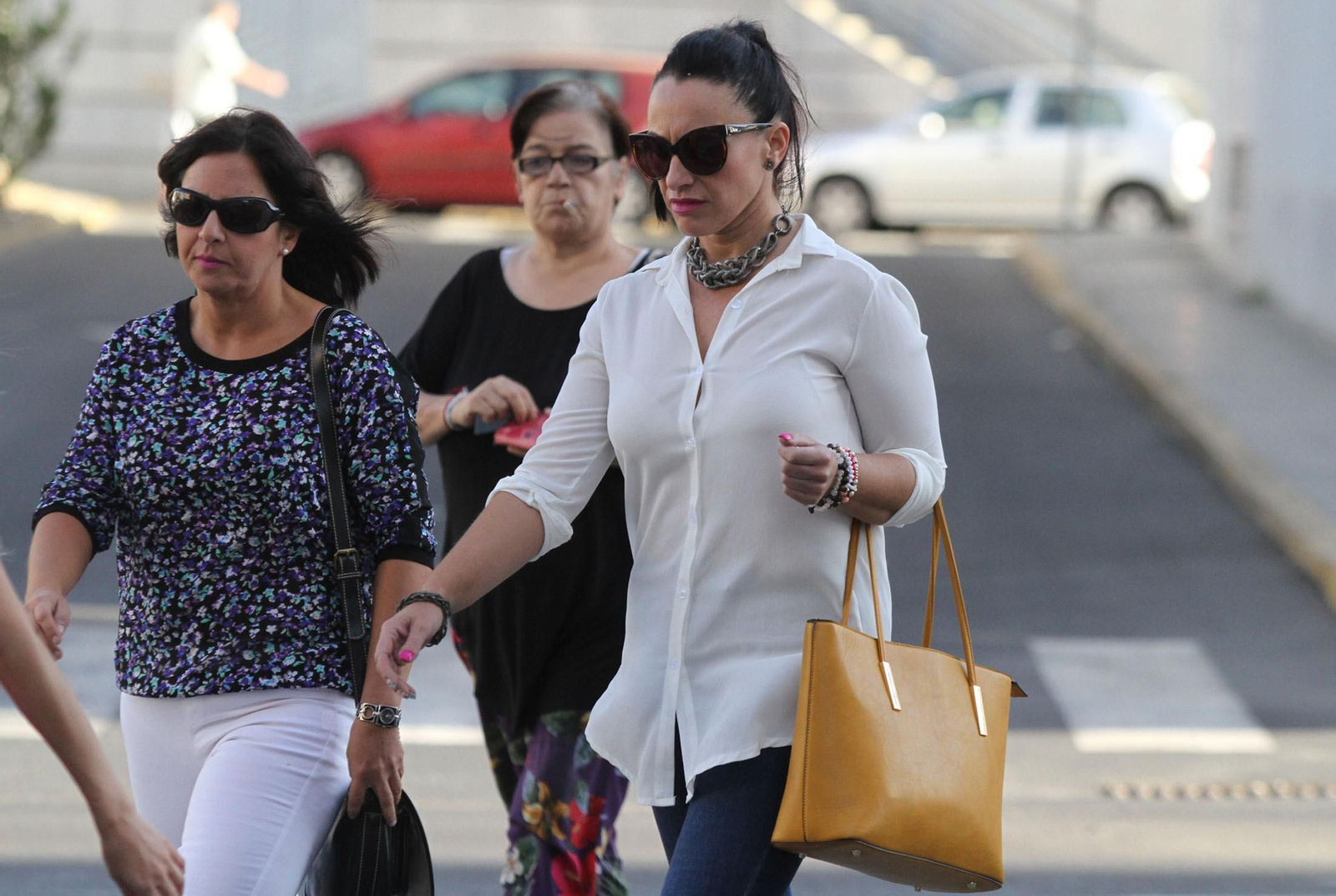 La testigo Mari Carmen Caubera, ayer.