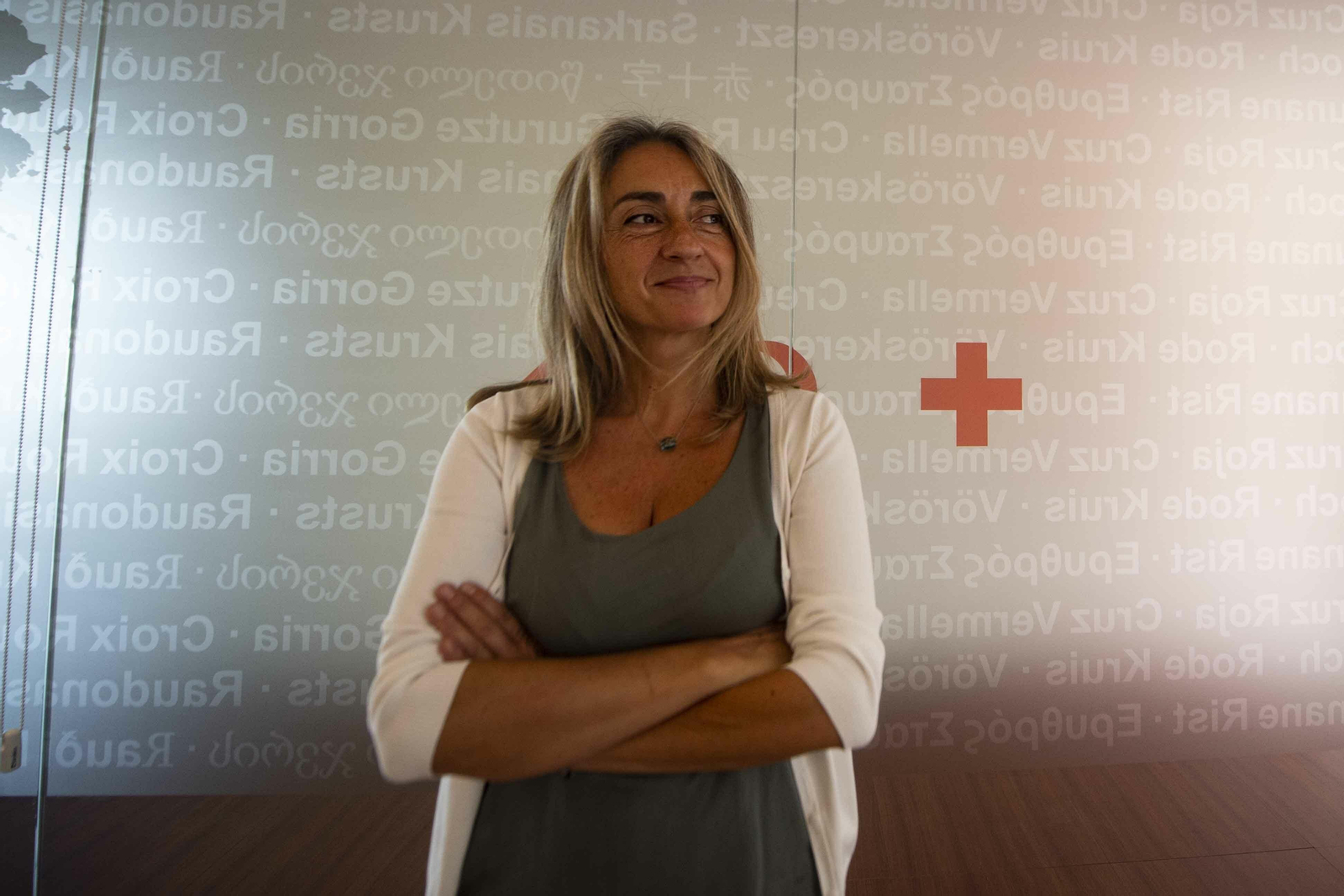 Cándida Ruiz posa en las instalaciones de Cruz Roja.