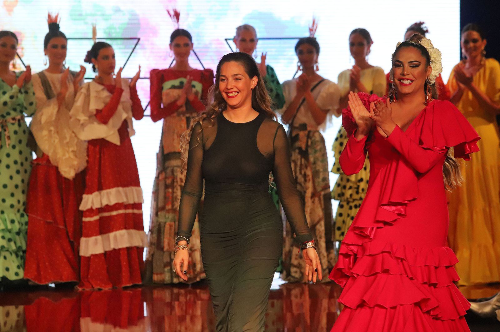 Huelva Flamenca 2023. Imágenes de la pasarela de moda flamenca de la modista Adelina Infante