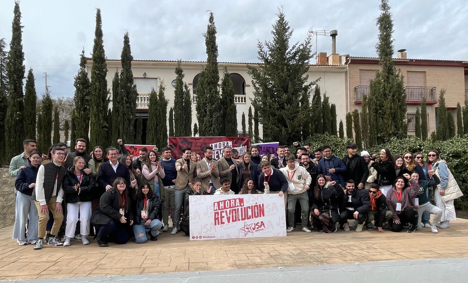 Imagen del acto de las juventudes del PSOE en Moclin (Granada) al que ha acudido Juan Espadas