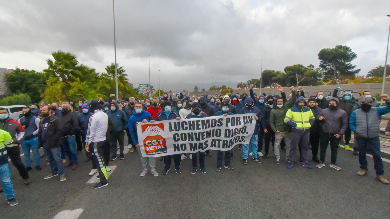Cuarta jornada de huelga del metal en el Campo de Gibraltar