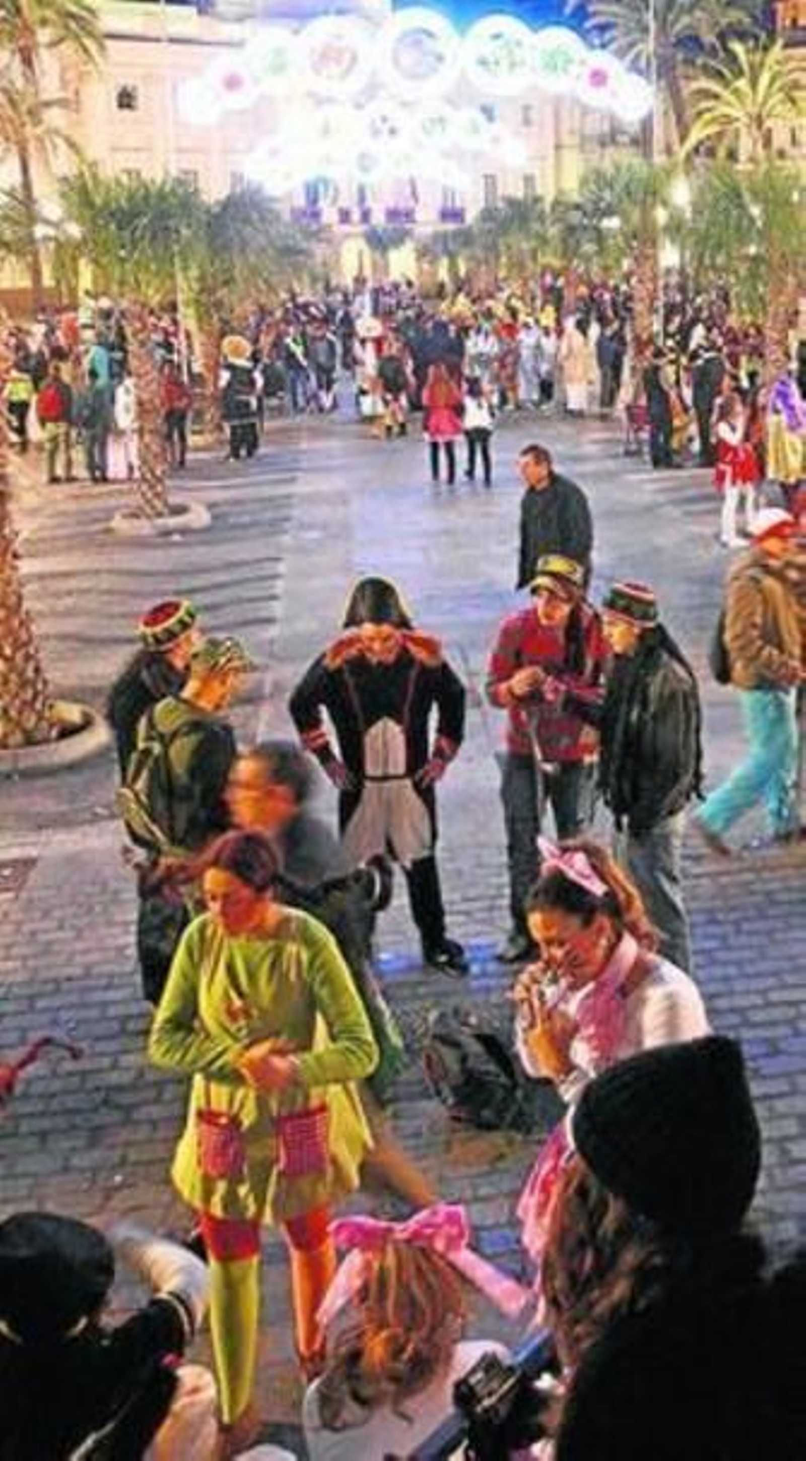Ambiente en la plaza de San Juan de Dios el sábado de Carnaval, en 2014.
