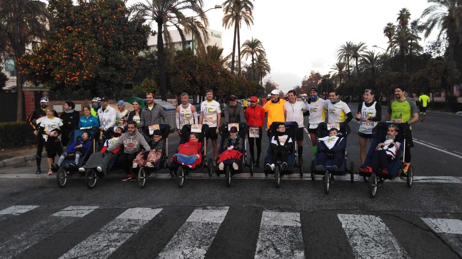 Los nueve equipos que han corrido este fin de semana en la Media Maratón de Sevilla.
