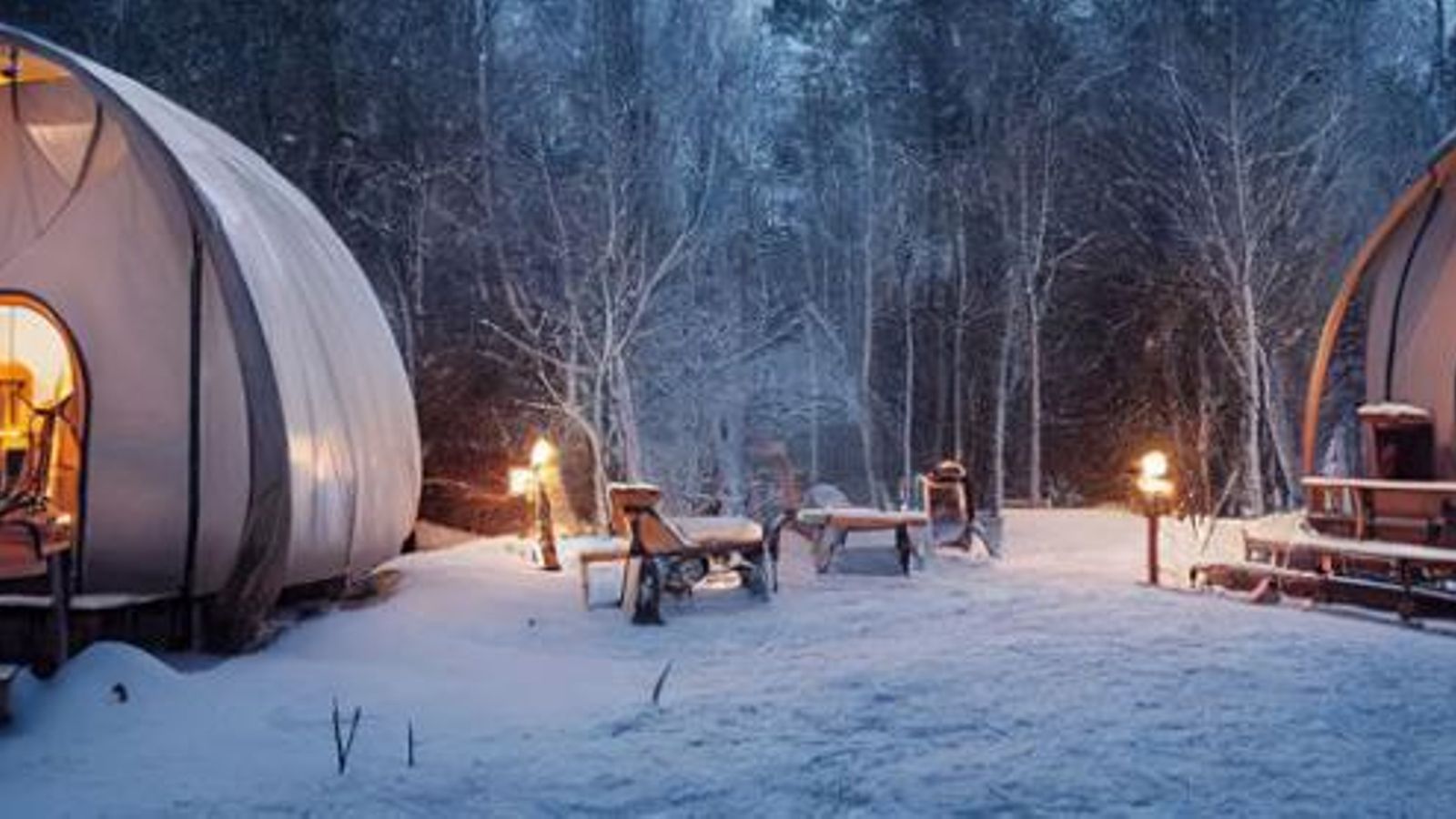 Recreación de un 'glamping' como el que habrá en Fuente Alta