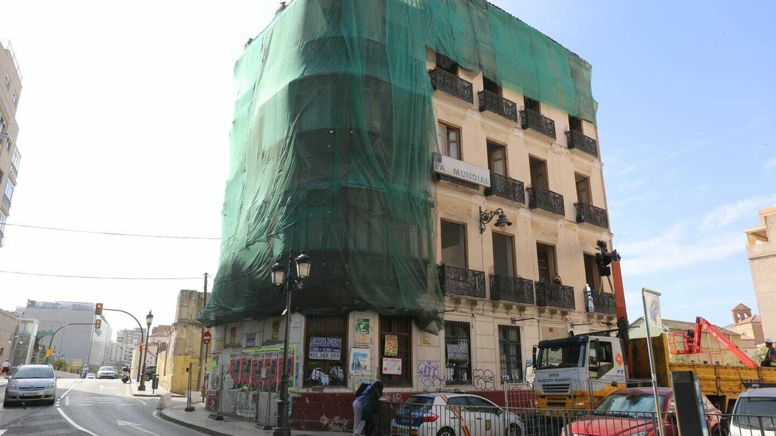 Vista de la antigua pensión.