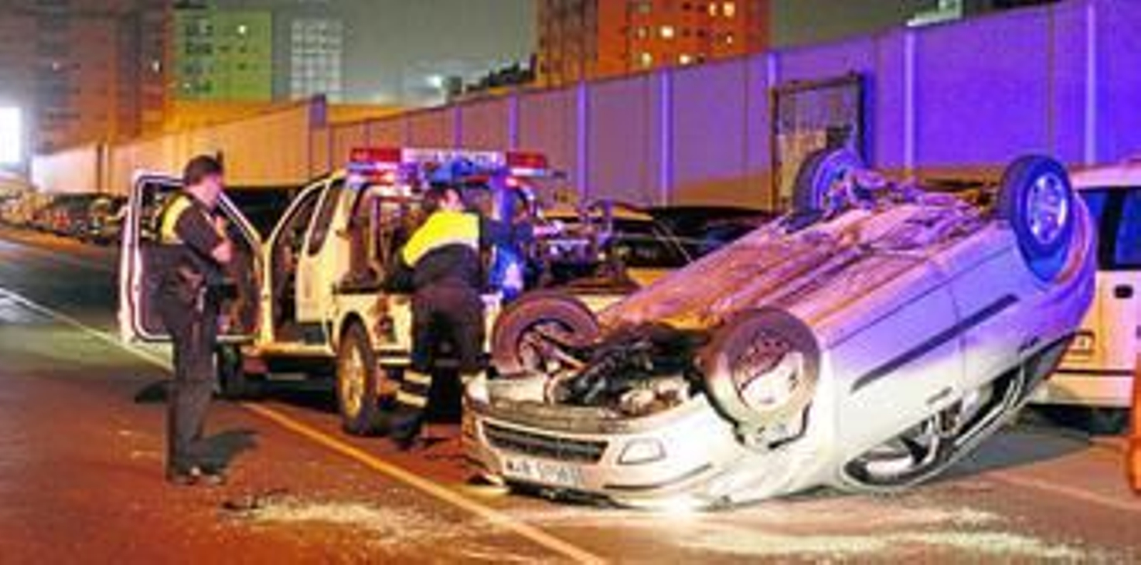 Imagen de un accidente producido dentro del casco urbano de la capital gaditana.