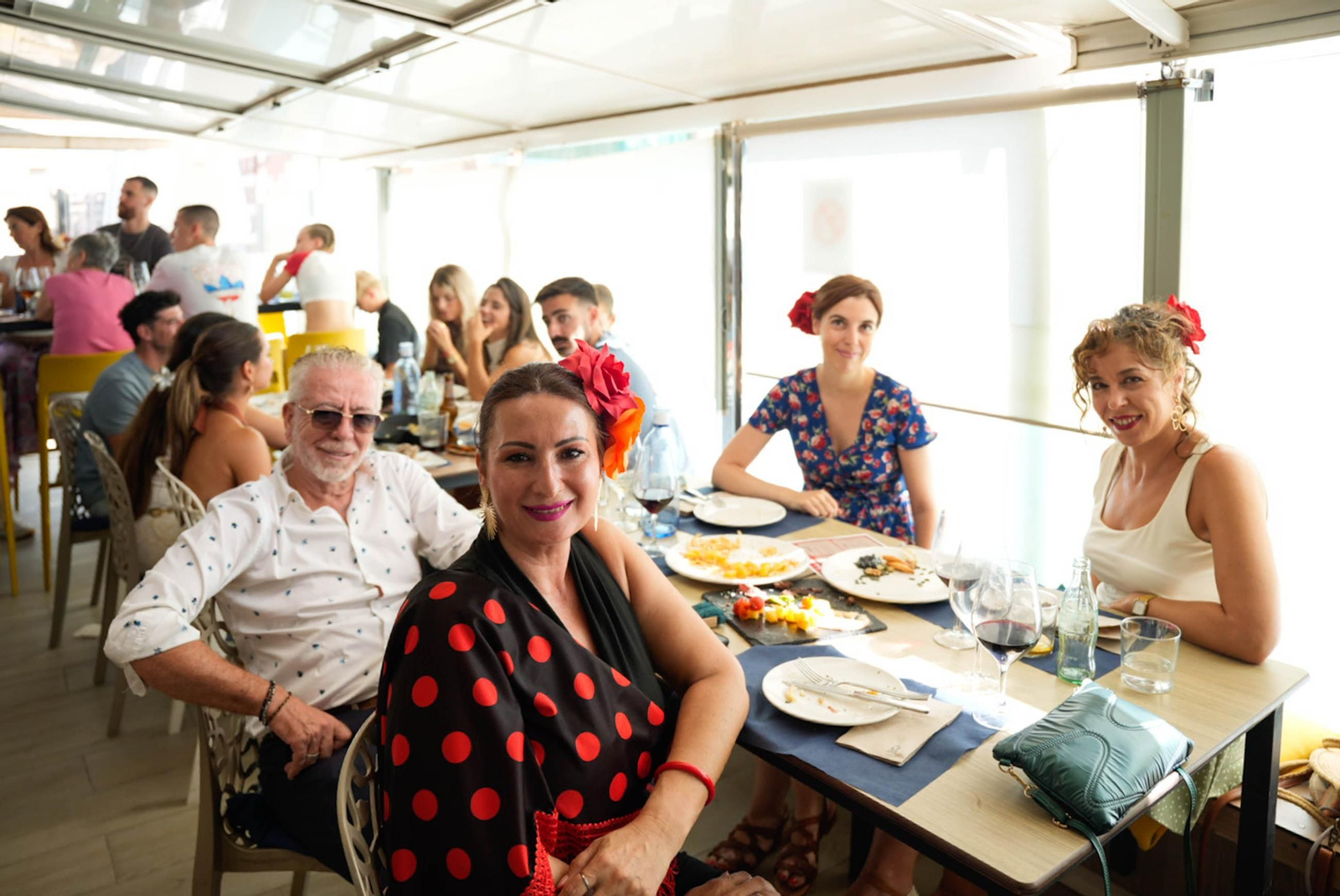 Disfrutando de la feria del mediodía en la jornada del jueves